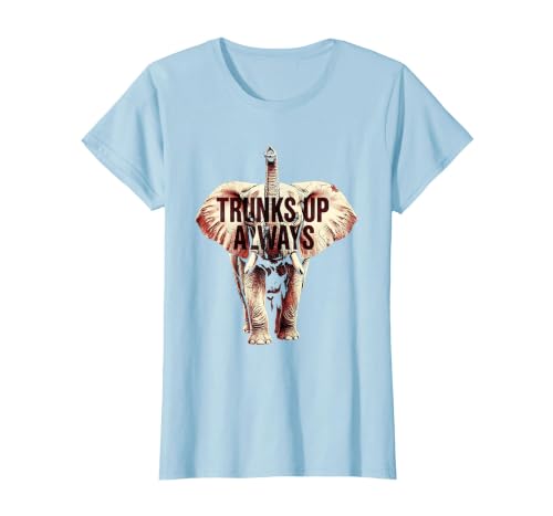 Mademark Trunks Up Always Elephant Graphic Design T-Shirt - Women - size chart
