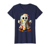 Block Building Halloween Ghost Brick or Treat Boys Halloween Master Builder Ghost Kids Building Blocks Bricks T-Shirt - size