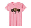 Altes Büffel-Design Buffalo Vintage Retro American Bison T-Shirt - size chart