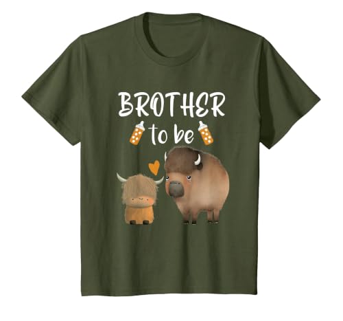 Cute Animal Buffalo Baby Shower For Brother To Be Brother to Be Buffalo Baby Shower Bison for Boy Or Girl T-Shirt - size