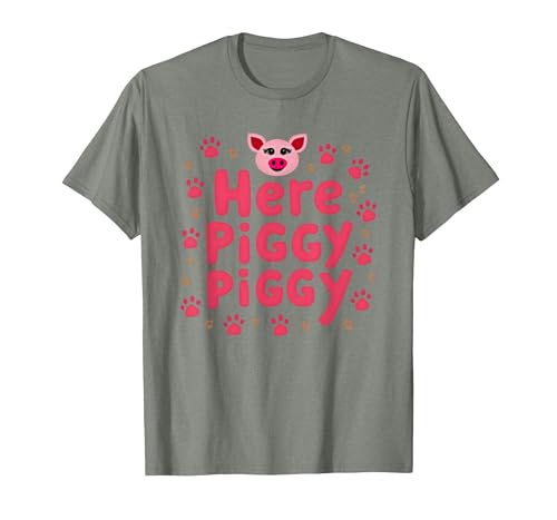 Mademark John Pork's Calling: Here Piggy Piggy Funny Pig Lover Gift T-Shirt - size chart