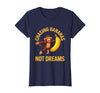 Mademark Chasing Bananas Not Dreams Funny Monkey Design T-Shirt - Women - size chart