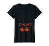 Halloween Pregnancy Costume Funny Tees Let Me Out Halloween Pregnancy Costume Baby Funny T-Shirt T-Shirt - size chart