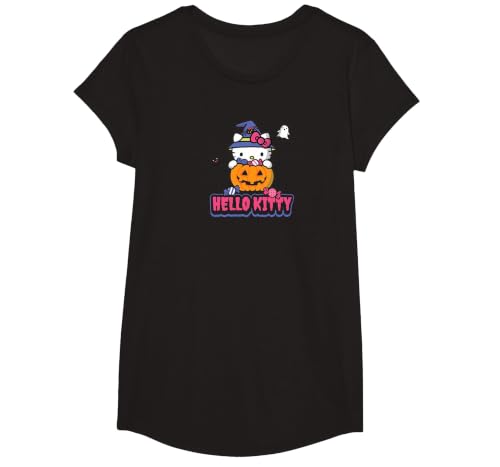 SANRIO Hello Kitty Halloween Spooky Pumpkin T-Shirt - size chart