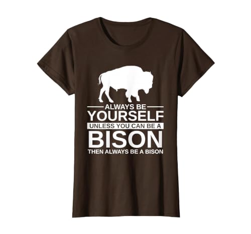 Bison Gift Bison Lover Accessories & Buffalo Stuff Cool Bison Design for Men Women Buffalo Animal Lovers Bison T-Shirt -