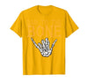 Mens Halloween Shirts For Dad Daddy Papa Men Halloween Dad to The Bone Skeleton Hand Fun Papa Costume Men T-Shirt - size