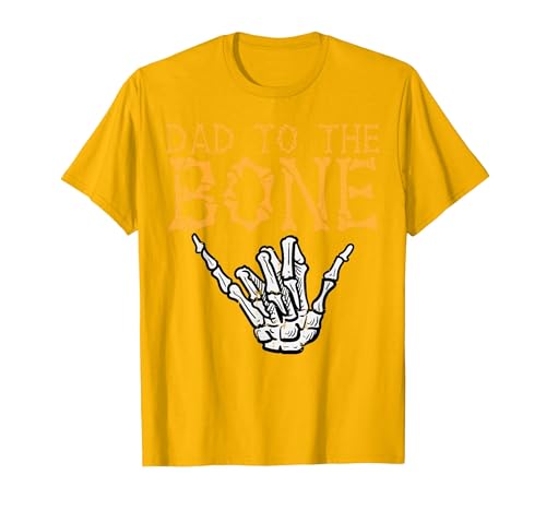 Mens Halloween Shirts For Dad Daddy Papa Men Halloween Dad to The Bone Skeleton Hand Fun Papa Costume Men T-Shirt - size