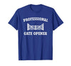 cow apparel Professional gate Opener, Cow Gate Opener T-Shirt - size chart