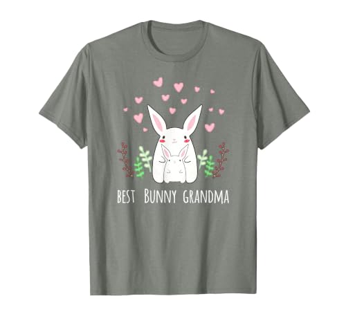 Cute Bunny Grandma Rabbit Grandmother T-Shirt — design detail