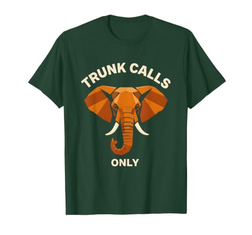 Mademark Trunk Calls Only Funny Elephant Design T-Shirt - Men - size chart