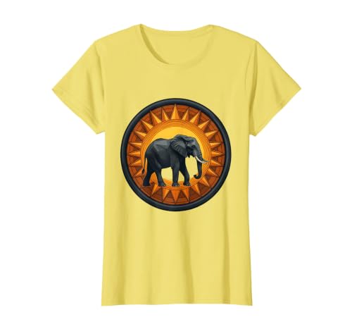 Mademark Elephant Silhouette Giant Sunset Graphic T-Shirt - Women - size chart