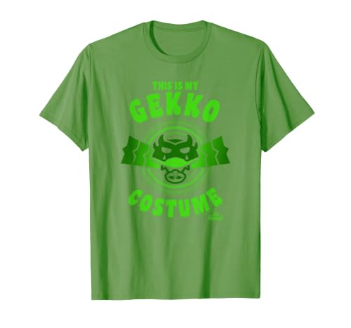 PJ Masks Halloween This is My Gekko Costume Logo T-Shirt - size chart