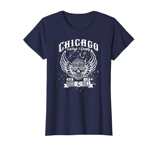 Camelot71 Chicago Classic Retro Vintage Illinois Windy Rock'n'Roll T-Shirt - size chart