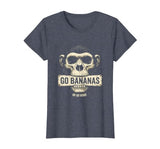 Mademark Go Bananas or Go Home Funny Monkey Design T-Shirt - Women - size chart