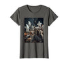 Funny Halloween Animals Selfies Clothing Funny Squirrel Selfie with Ghosts Haunted Forest Halloween T-Shirt - size chart