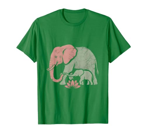 Mademark Mama Elephant Guiding Calf Through Water T-Shirt - Men - size chart