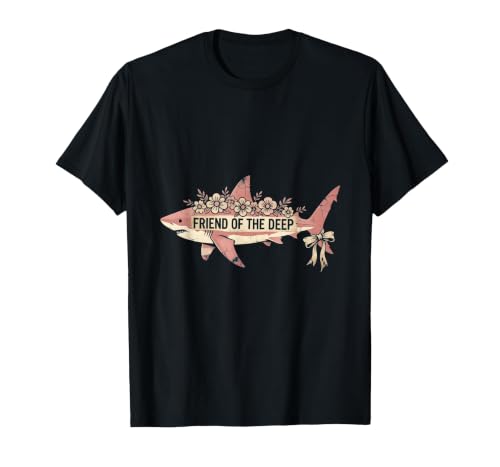 Mademark Friend of the Deep Shark Ocean Design T-Shirt - size chart