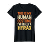 Hyrax Halloween Design This is My Human Costume I'm Really A Hyrax Halloween T-Shirt - size chart