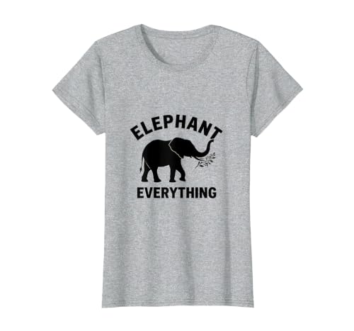 Mademark Elephant Everything Minimalist Animal Lover Design T-Shirt - Women - size chart