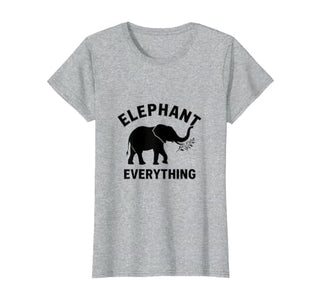 Mademark Elephant Everything Minimalist Animal Lover Design T-Shirt - Women - size chart