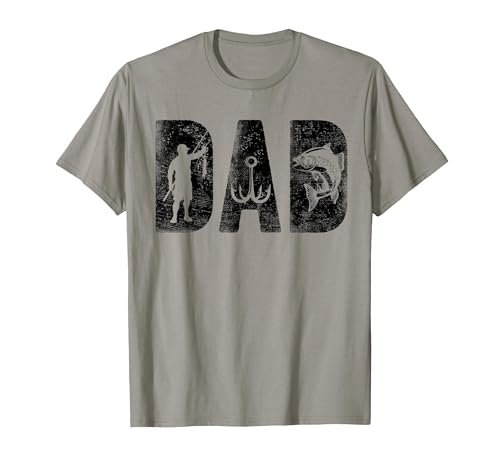 Fishing Gifts for Dad Father's Day Fisherman Fishing Dad Birthday Classic Bold Font Fish Daddy T-Shirt - size chart