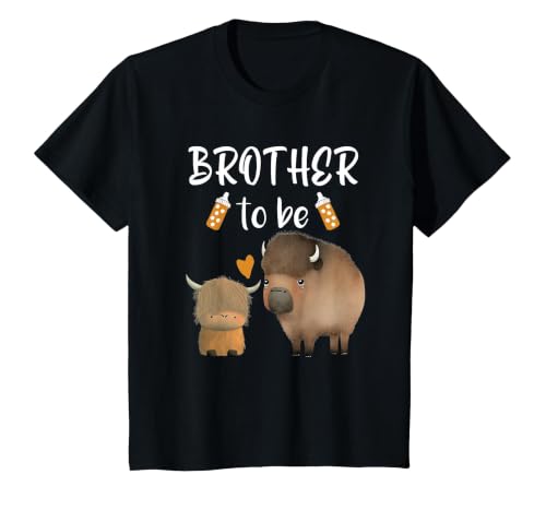 Cute Animal Buffalo Baby Shower For Brother To Be Brother to Be Buffalo Baby Shower Bison for Boy Or Girl T-Shirt - size