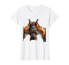 Mademark Grinning Bat Upside Down Rabies Humor Graphic T-Shirt - size chart