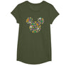 Disney Mickey Mouse Halloween Head Icon Pumpkins and Candy T-Shirt - size chart
