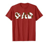 Cow Print For Family Matching Outfits DAD Cow Brown White Animal Print, Cow Pattern Farmer DAD T-Shirt - size chart