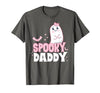 Spooky Family Cute Pink White Ghost Boo Halloween Spooky Daddy Family Cute Pink White Ghost Boo Halloween T-Shirt - size