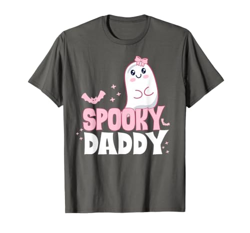Spooky Family Cute Pink White Ghost Boo Halloween Spooky Daddy Family Cute Pink White Ghost Boo Halloween T-Shirt - size