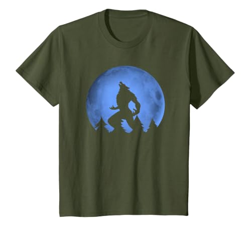 Ideas Halloween costume " Wolf moon " Wolf Halloween Costume Werewolf Blue Moon Scary for Men Boys T-Shirt - size chart