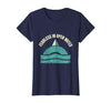 Mademark Fearless In Open Water Shark Men Design T-Shirt - Olive Green