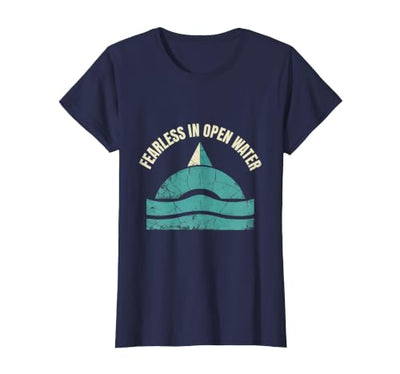 Fearless In Open Water Shark Men Design T-Shirt