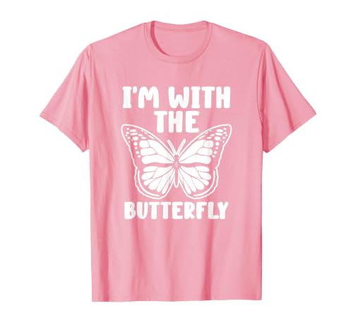 Im With Butterfly Halloween Costume Party Gift I'm with Butterfly Halloween Costume Matching Couples Party T-Shirt - size