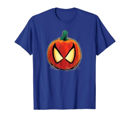 Marvel Spider-Man Halloween Spooky Pumpkin Jack-o'-Lantern T-Shirt - size chart