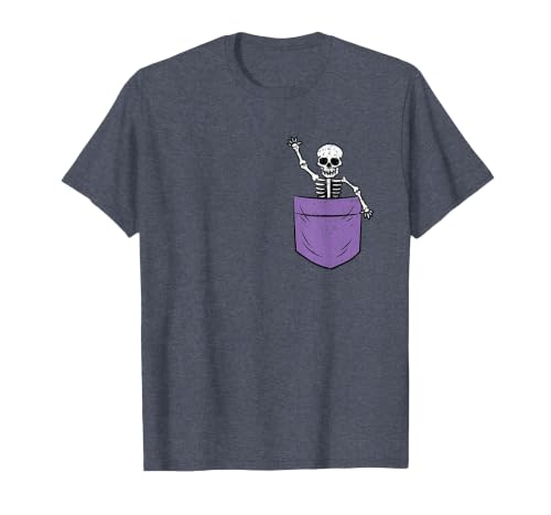 Halloween Shirts Skeleton Costume Men Women Kids Skeleton Pocket Halloween Costume Funny Skull Character T-Shirt - size chart