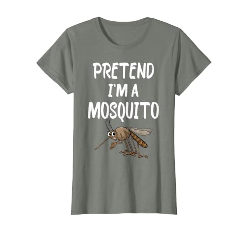 Pretend I'm A Mosquito Funny Halloween Costume Pretend I'm A Mosquito Funny Lazy Halloween Costume Party T-Shirt - size chart