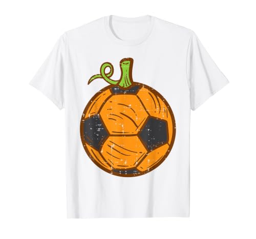 Halloween Shirts For Women Men Kids Boys Girls Halloween Soccer Ball Pumpkin Football Costume Boys Kids Men T-Shirt - size