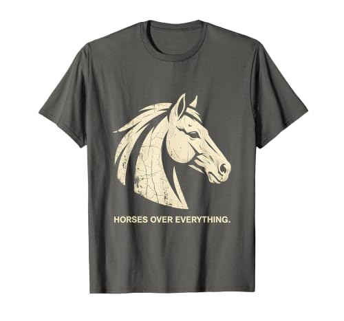 Mademark Horses Over Everything Equestrian Women Design T-Shirt - Men - size chart