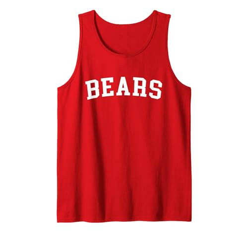 Bears - Designs Bears Tank Top - size chart