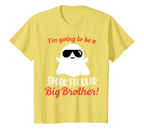 Halloween Pregnancy Announcements by HotW Big Brother Pregnancy Announcement Ghost Funny Boy Halloween T-Shirt - size chart