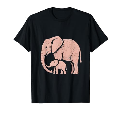Mademark Mama Elephant Trunk Wrapped Around Baby T-Shirt - Men - size chart