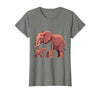 Mademark Elephant Mother and Calf Touching Trunks Design T-Shirt - Women - size chart