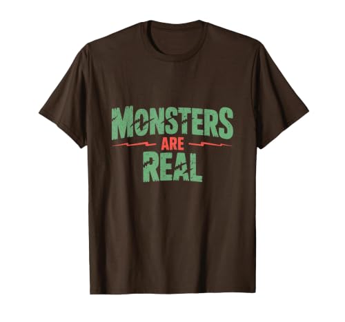 Monster Truth Wear Monsters are Real Horror Spooky Scary Halloween T-Shirt - size chart
