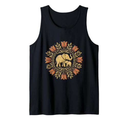 Mademark Mother Elephant Nudging Newborn Calf Maternity Tank Top - Men - size chart