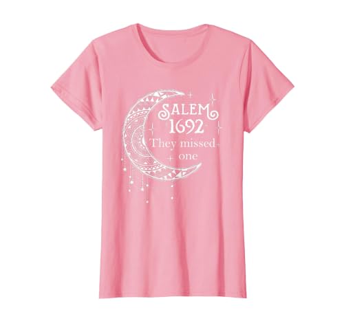 Salem 1692 They Missed One - Salem Witch 1692 Halloween T-Shirt - size chart