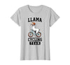 Bicycle Riding Animals Co. Llama Cycling Team Riding Bicycle T-Shirt - size chart