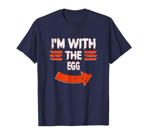Halloween Mega Warehouse Vintage I'm with the Egg Lazy Halloween Costume T-Shirt - size chart