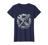 Mademark Grease Monkey Wrench and Screwdriver Crossed T-Shirt - Women - size chart